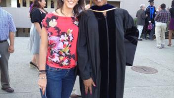 Rashida Lathan PhD graduation with Angela Canovas, June 2012