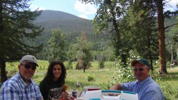 Juan Medrano, Angela Canovas and Milton Thomas in Rocky Mountain National Park, Colorado, August 2013