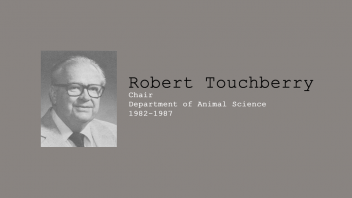 12. Robert Touchberry, Chair of Department of Animal Science, 1982-1987.