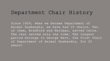 Department Chairs