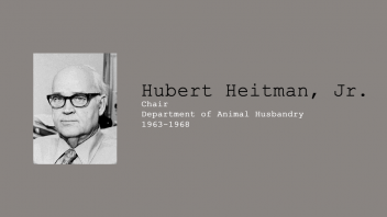 7. Hubert Heitman, Jr., Chair of Department of Animal Husbandary, 1963 – 1968.