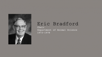 9. Eric Bradford, Chair of Department of Animal Science, 1973-1978.