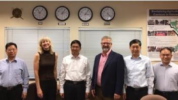 Dr. Oberbauer and Dr. Murray with visitors from Shandong Agricultural University