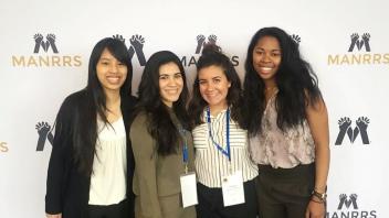 Shannon Chee, Guadalupe Péna, Juliana Candelaria and Carmen Banks at the 34th Annual MANRRS National Conference