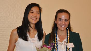 Ellen Lai and Carlyn Peterson with their awards 