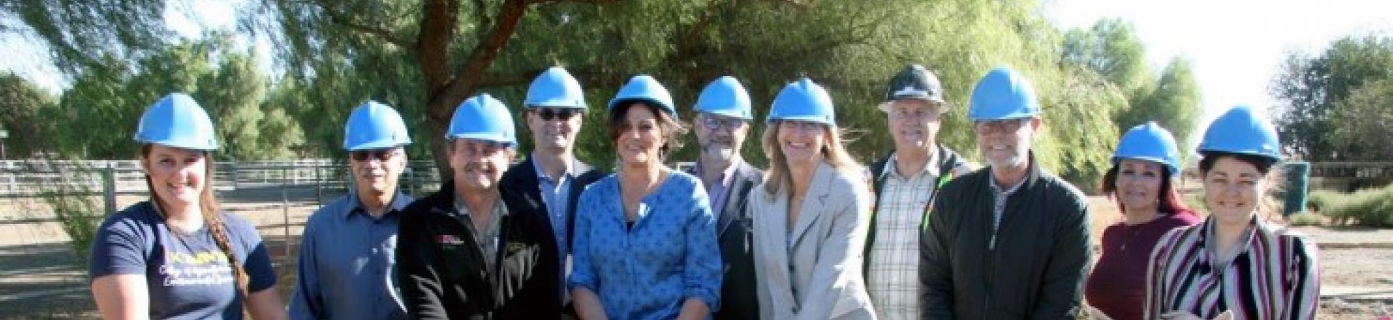 Groundbreaking at the Goat Facility
